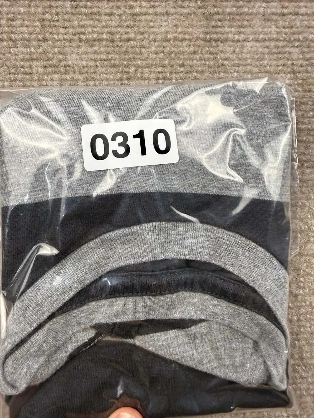 Old Navy Boys Gray and Black Striped Crew Neck T-Shirt Size S (6-7)